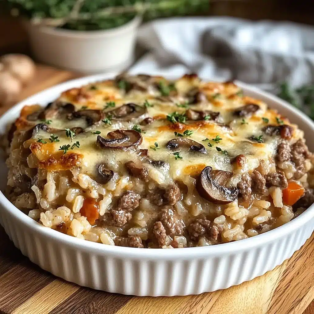 Creamy Beef Mushroom Rice Bake2 1