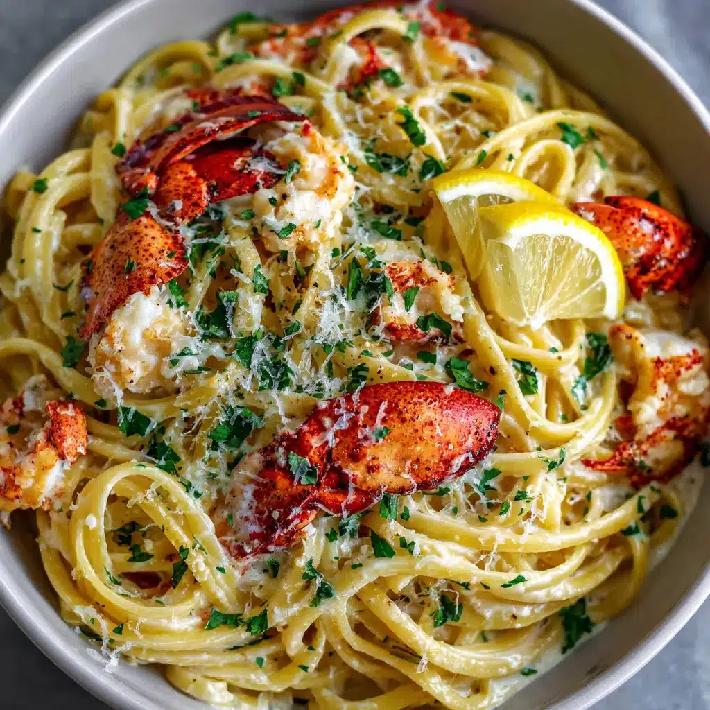 Decadent Creamy Lemon Pasta with Succulent Lobster Delight