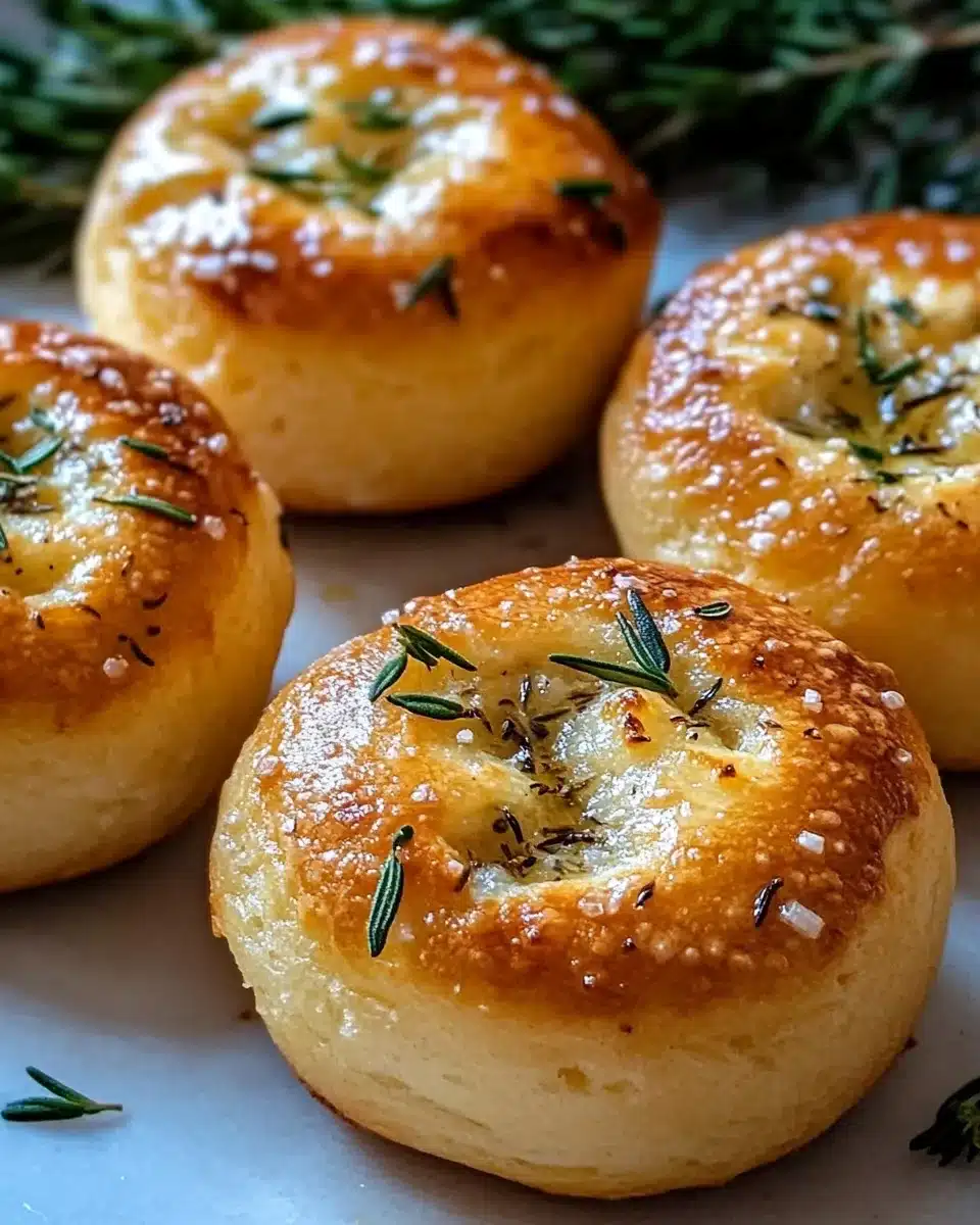 Flavorful Golden Crust Garlic Rosemary Focaccia Muffins You’ll Love Baking