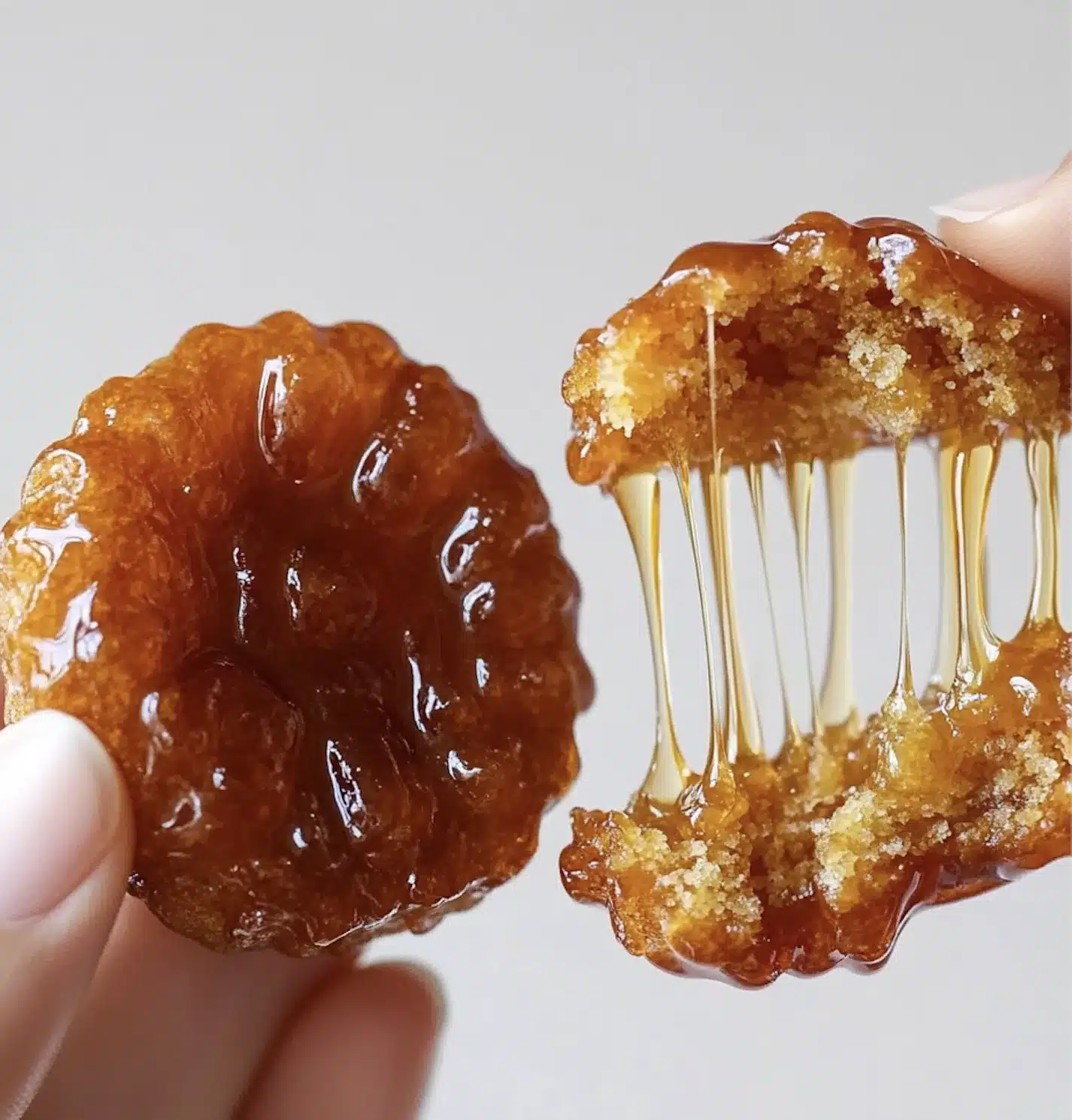 Korean yakgwa cookie held in hand
