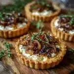 Sweet Onion and Goat Cheese Tarts with Thyme