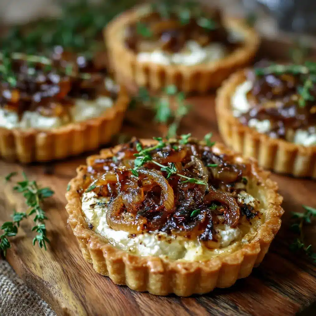 Irresistible Sweet Onion Goat Cheese Tarts with Thyme Recipe