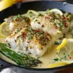 Baked Cod in Coconut Lemon Cream Sauce