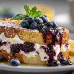 Blueberry-Lemon Ricotta Stuffed French Toast