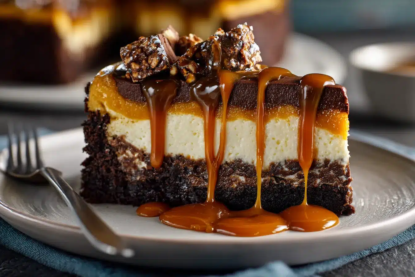 Irresistible Caramel Brownie Cheesecake Decadent Delight