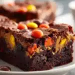 Chewy REESE's PIECES Peanut Butter Brownies