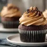 Chocolate Cupcakes with Dreamy Coffee Cream Filling