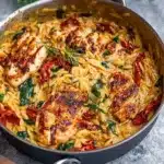 Creamy Sun-Dried Tomato Chicken Orzo
