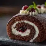 Elegant Black Forest Cake Roll