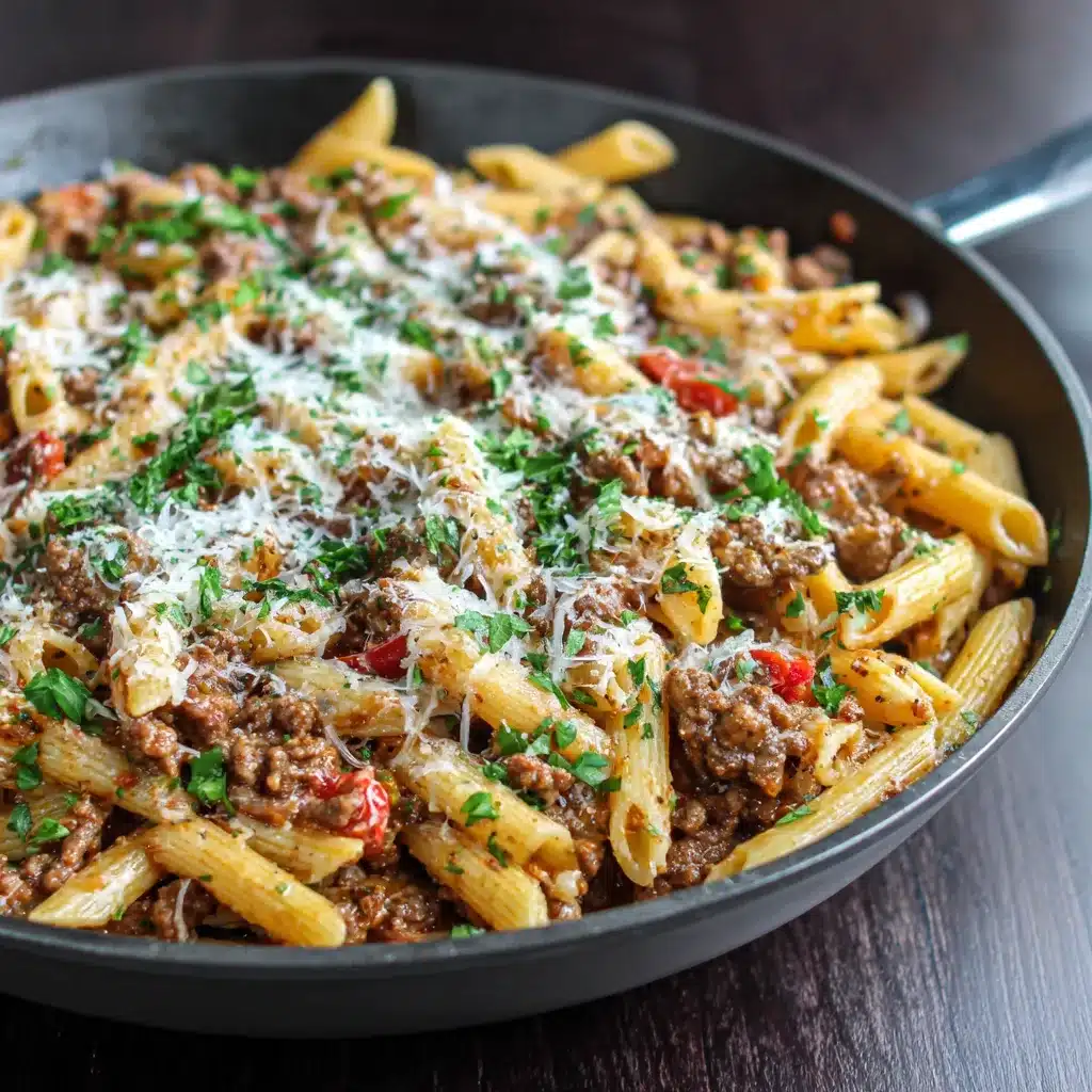 Mouthwatering Garlic Butter Ground Beef Penne Recipe to Relish