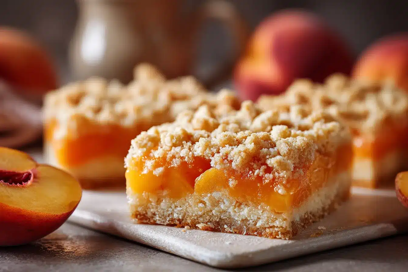 Heavenly Summer Peach Bars Irresistible Easy Dessert Delight