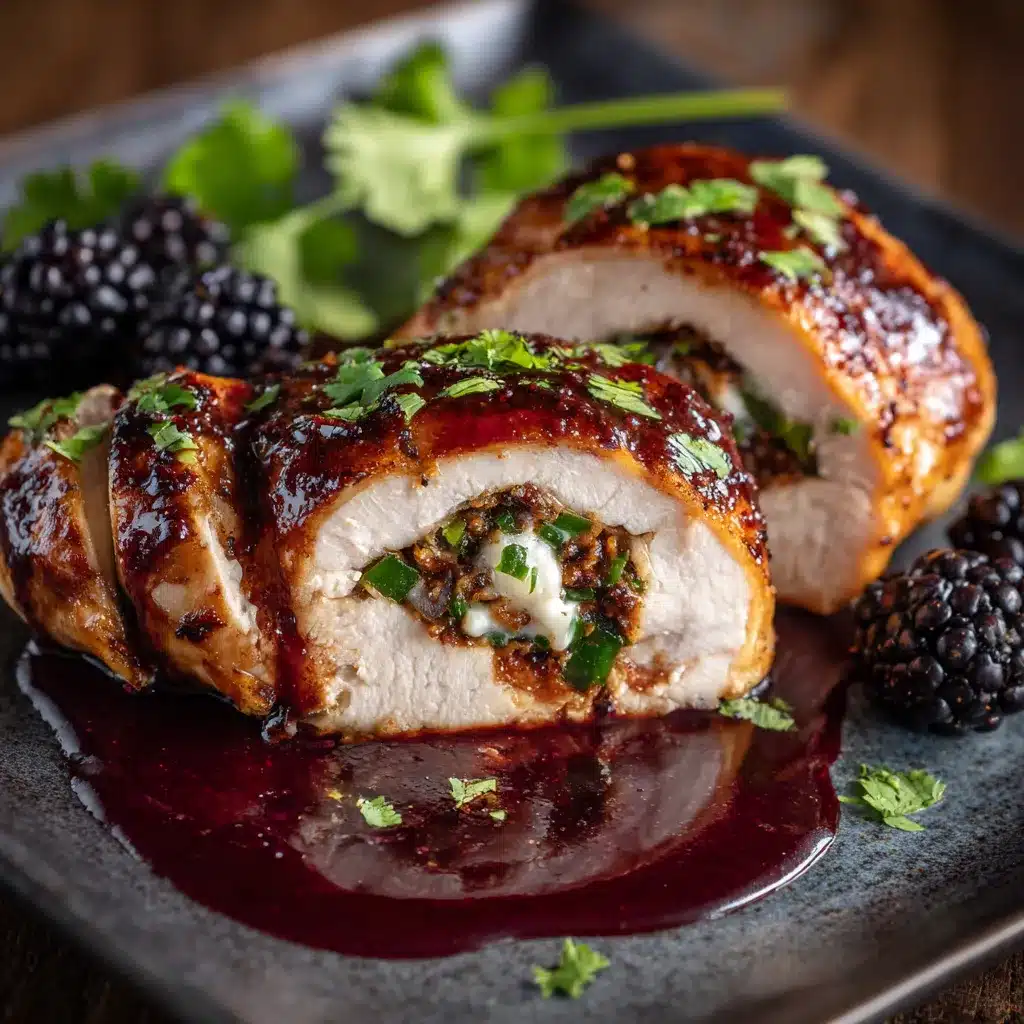 Irresistible Melty Blackberry Jalapeno Stuffed Chicken Recipe