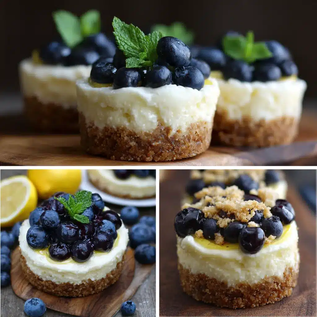 Mini Lemon Blueberry Cheesecakes upscaled 686558387b6a9