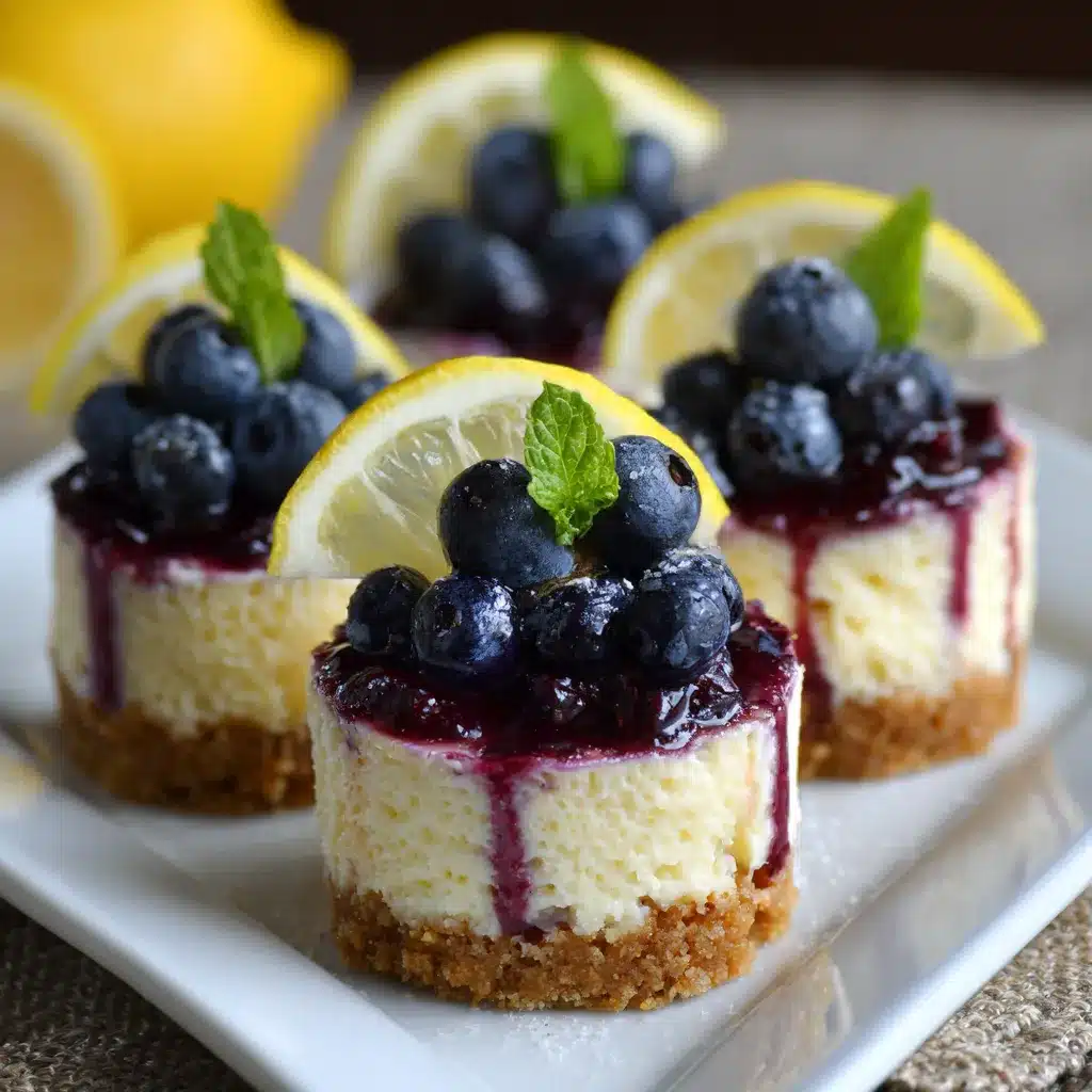 Irresistible Mini Lemon Blueberry Cheesecakes Recipe