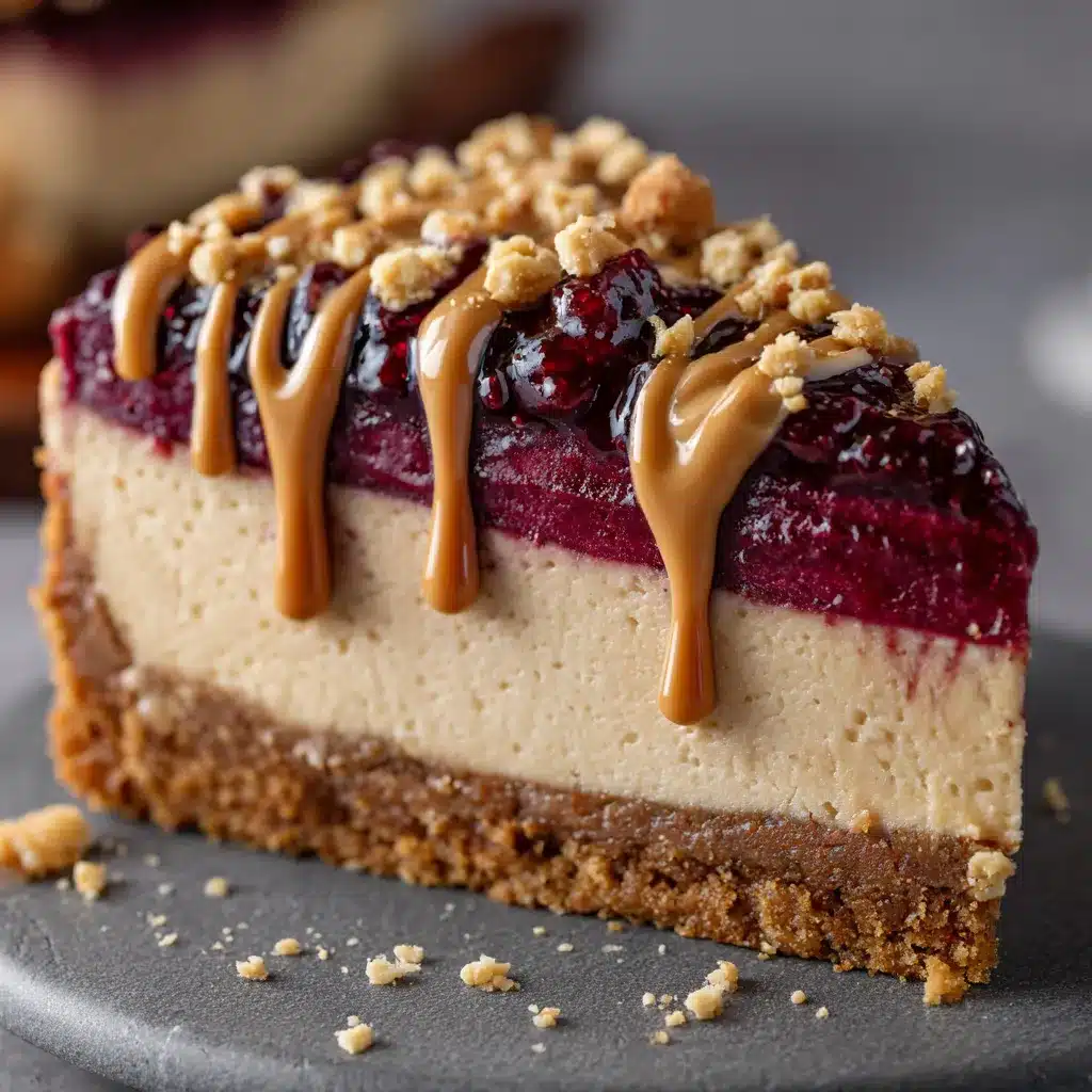 Indulge in Decadent Peanut Butter Jelly Cheesecake Delight
