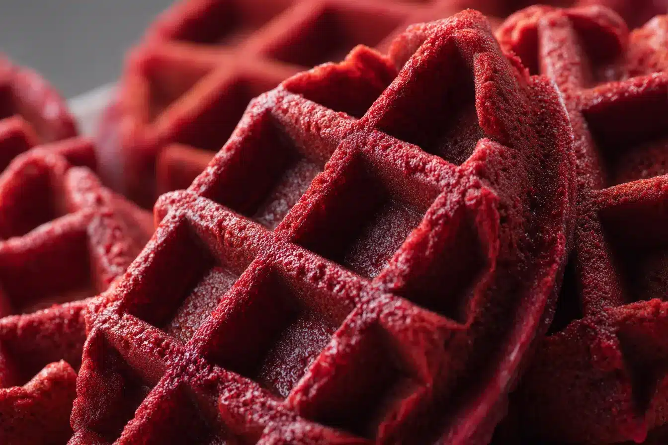 Decadent Red Velvet Marble Waffles Irresistible Indulgence