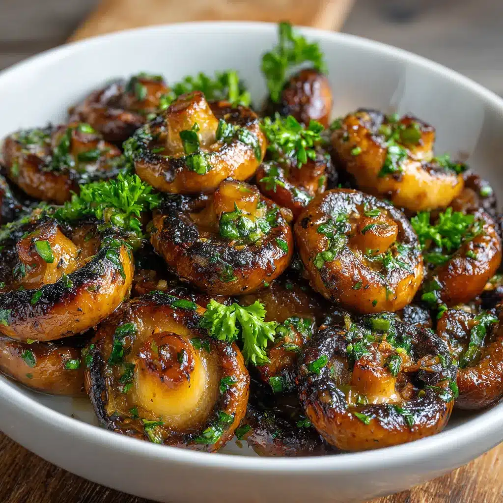 Savory Sauted Grilled Garlic Mushrooms Simple Irresistible