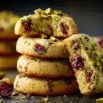 cranberry pistachio shortbread cookies