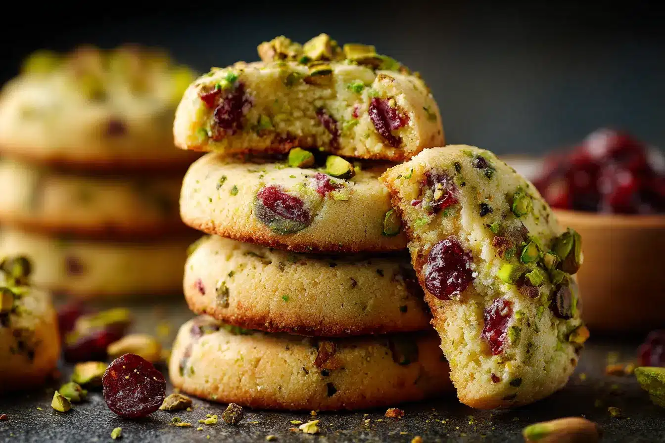 Irresistible Cranberry Pistachio Shortbread Cookie Recipe