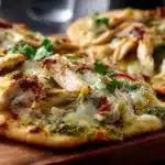 pesto chicken flatbread