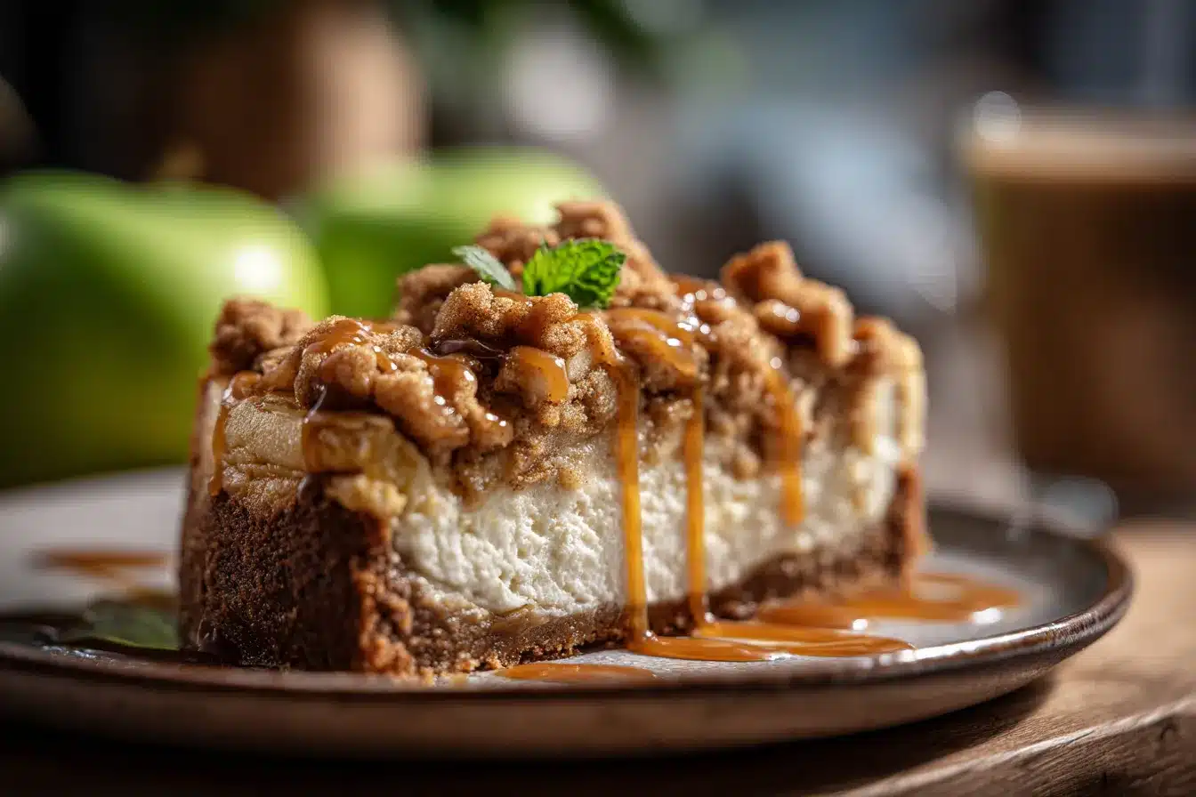 Irresistible Apple Crisp Cheesecake Delightful Fall Dessert