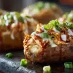 BBQ Chicken Stuffed Baked Potatoes