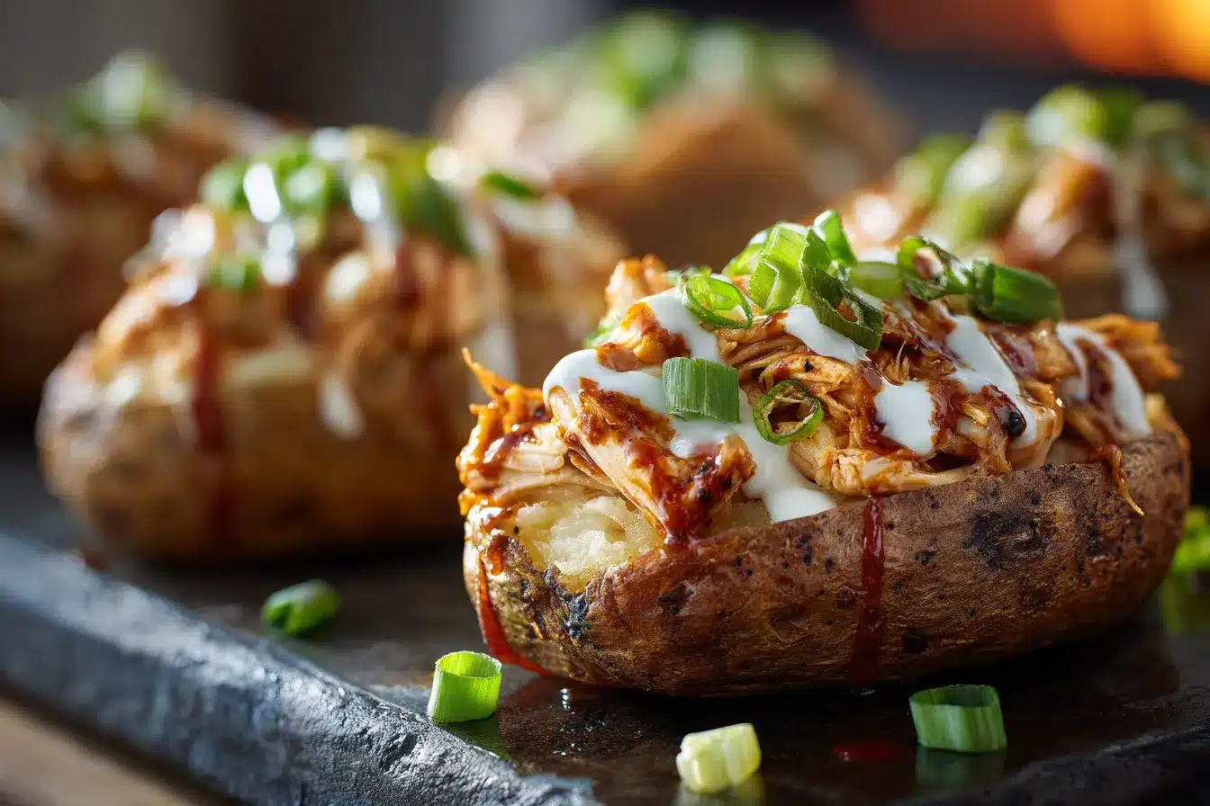 Irresistible BBQ Chicken Stuffed Baked Potatoes Recipe