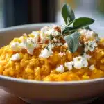 Baked Pumpkin Goat Cheese Risotto