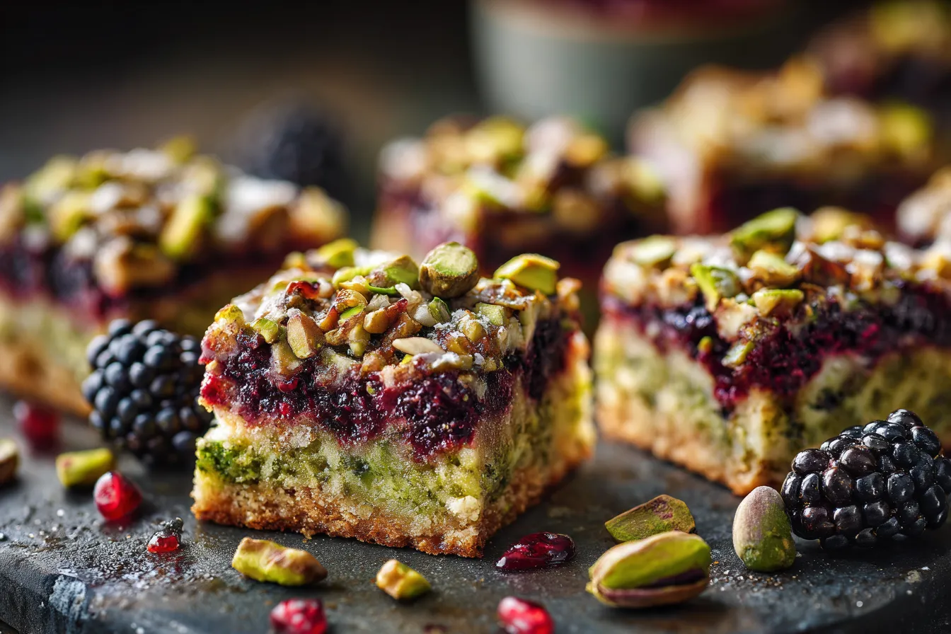 Decadent Blackberry Pistachio Dream Bars for Ultimate Indulgence
