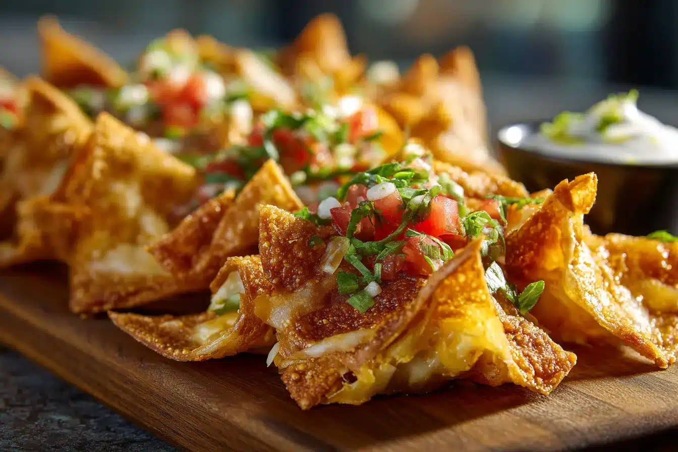 Irresistible Crab Rangoon Wonton Nachos Flavor Explosion