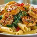 Creamy Cajun Shrimp and Spinach Penne