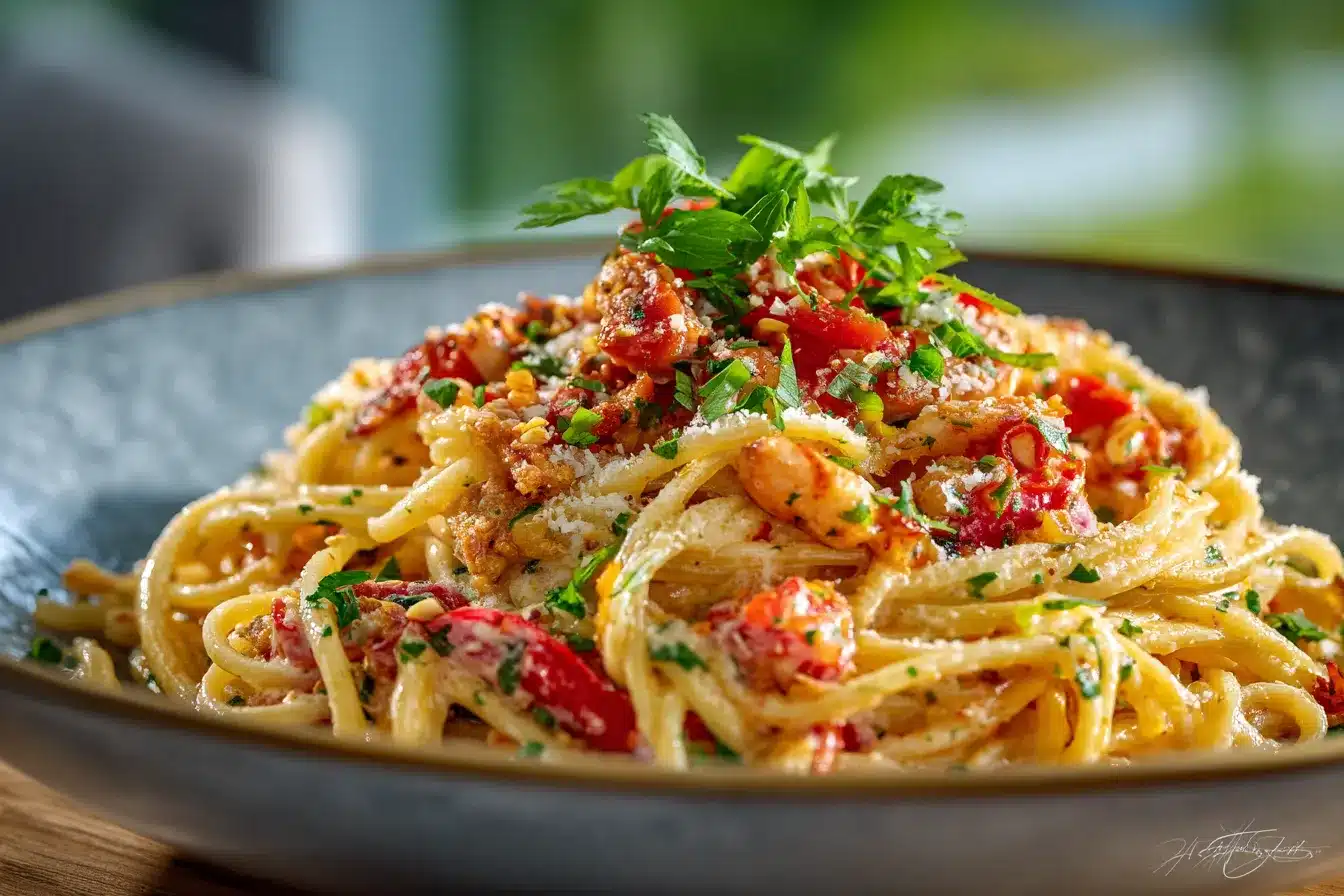 Creamy Tomato Garlic Pasta upscaled 6895b0da2ed71