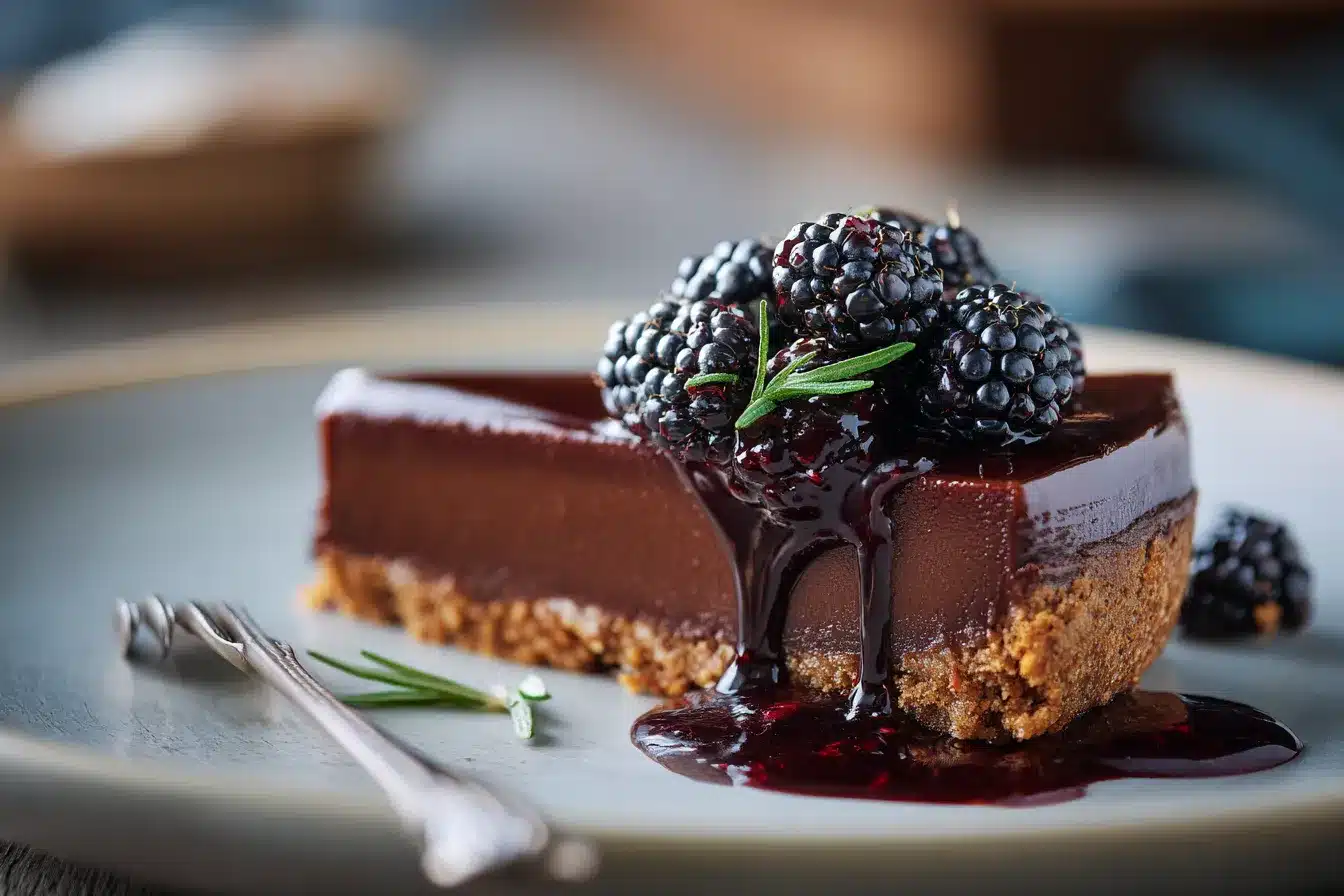 Dark Chocolate Blackberry Cheesecake upscaled 688f5f3269c34