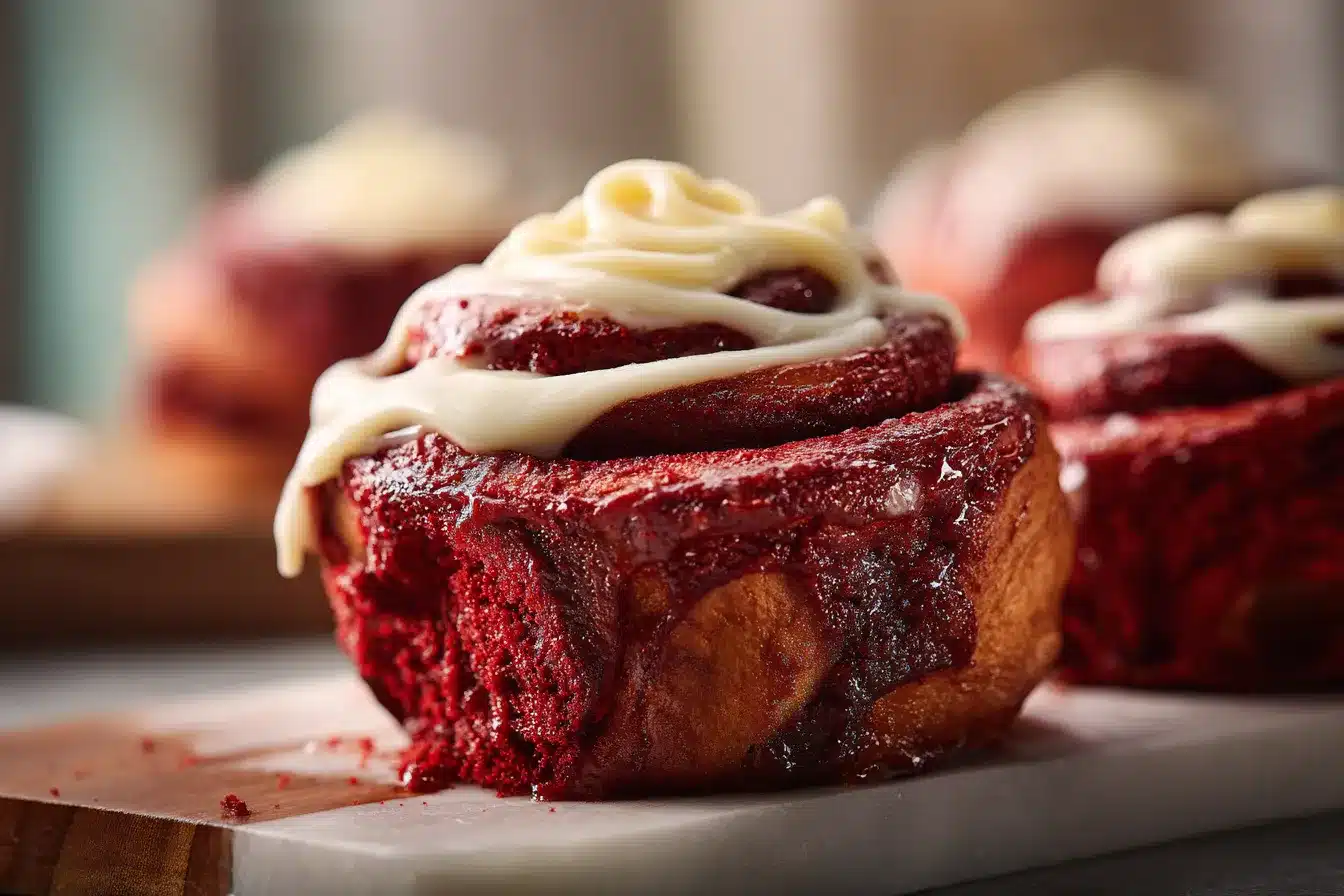 Indulgent Red Velvet Cinnamon Rolls Falls Decadent Treats