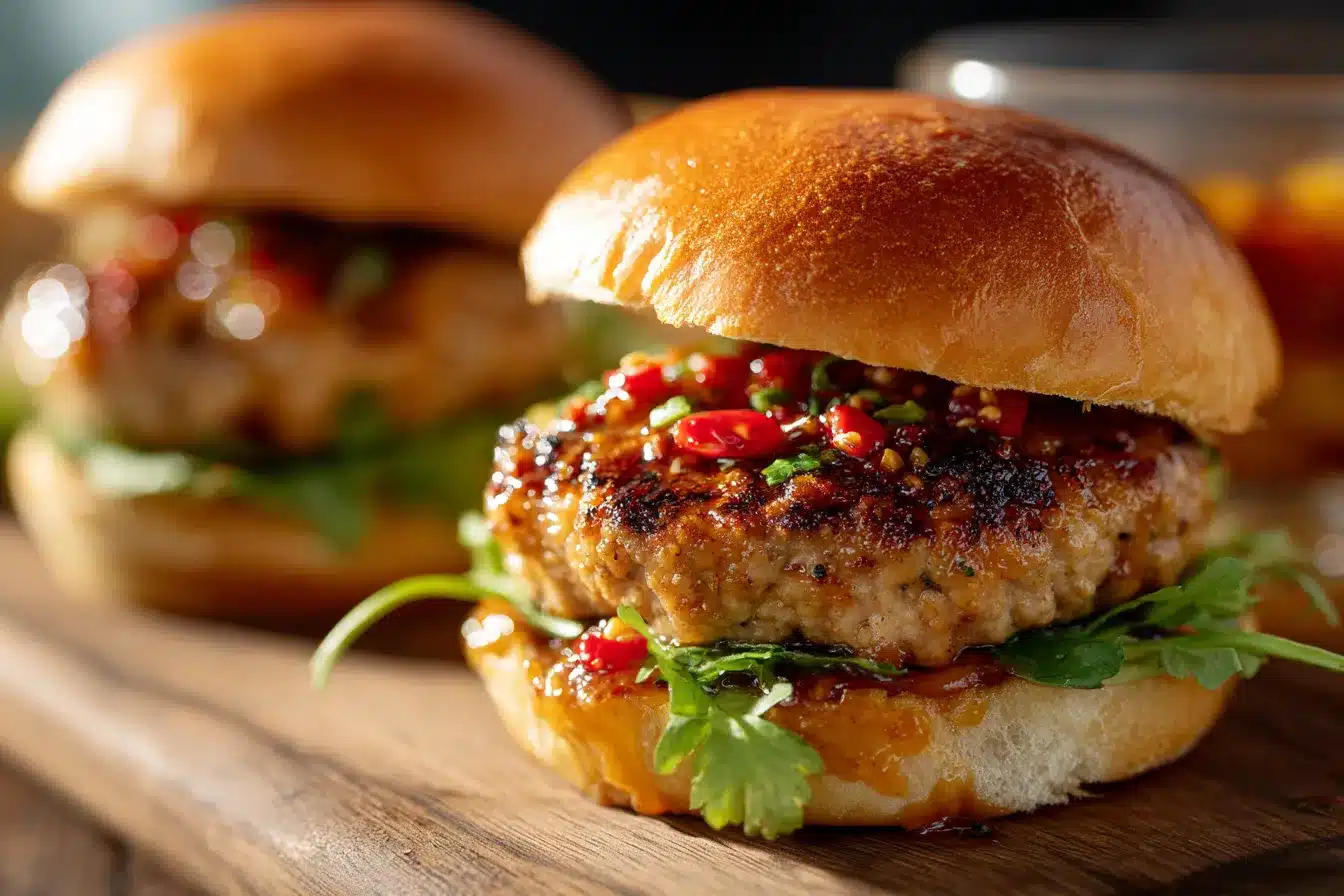 Mouthwatering Thai Sweet Chili Turkey Burgers Recipe