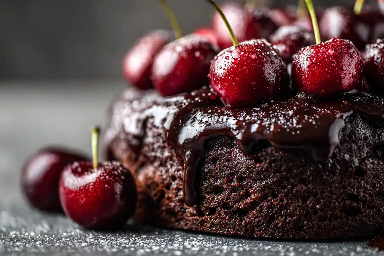 Fresh Cherry Chocolate Cake upscaled 6897fec665273