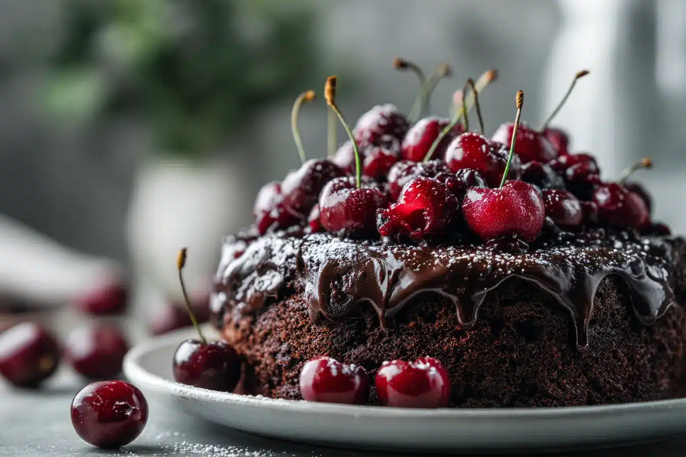 Fresh Cherry Chocolate Cake upscaled 6897ff3e348e7
