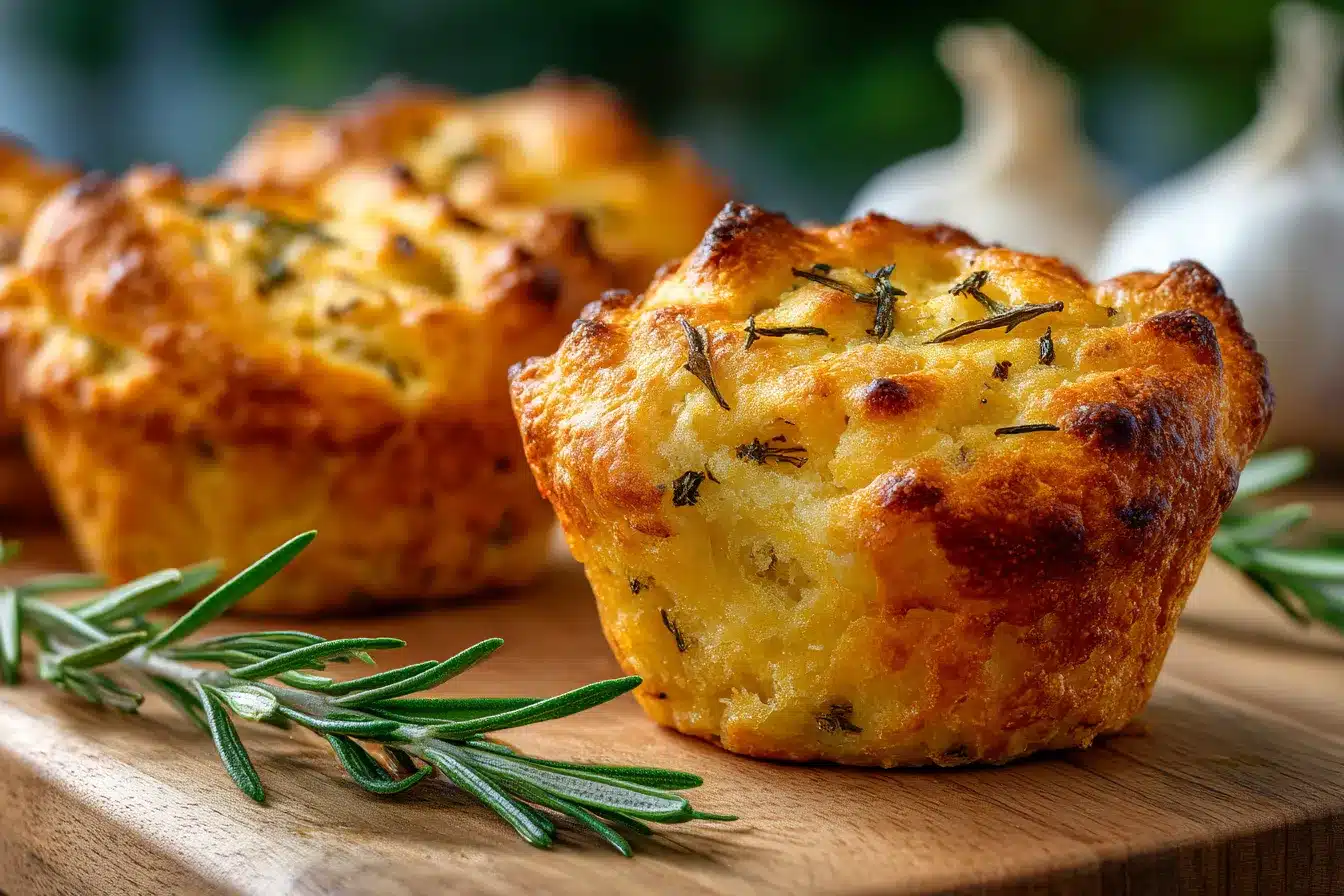 Golden Crust Garlic Rosemary Focaccia Muffins Irresistible Treats
