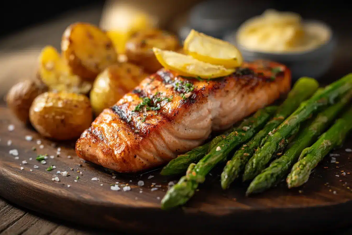 Grilled Salmon with Garlic upscaled 6899dfb6b848b