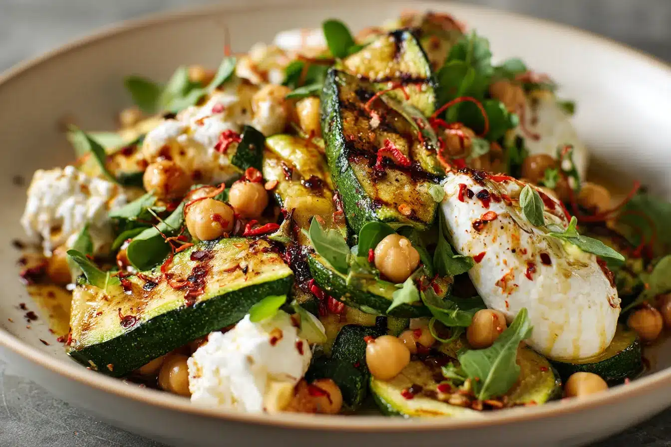 Grilled Zucchini Chickpea Salad upscaled 6895f63ae93f4