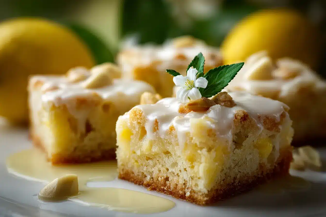 Irresistible Lemon Brownies with White Chocolate Delight