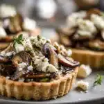 Mushroom, Shallot and Herbed Goat Cheese Tarts