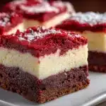 Red Velvet Brownie Cheesecake Bars