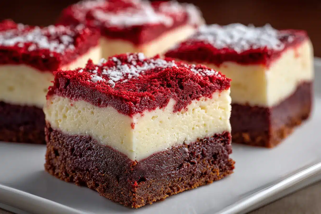 Delicious Red Velvet Brownie Cheesecake Bars to Indulge In